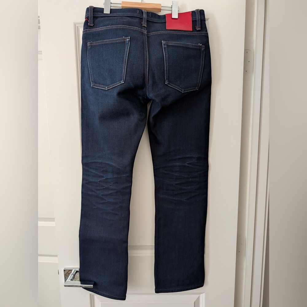 Unbranded Brand UB377 Straight Fit 21 Oz Red Weft Selvedge Denim Jeans - Picture 3 of 5
